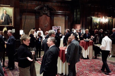 The "Top 40" reception and cocktail party at the beautiful Harvard Club in New York.